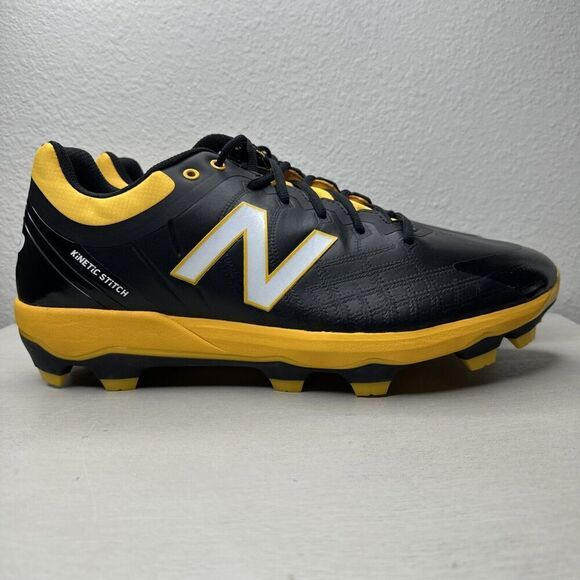 New Balance Mens Black/Yellow Baseball Cleats Size 15 - Picture 1 of 7